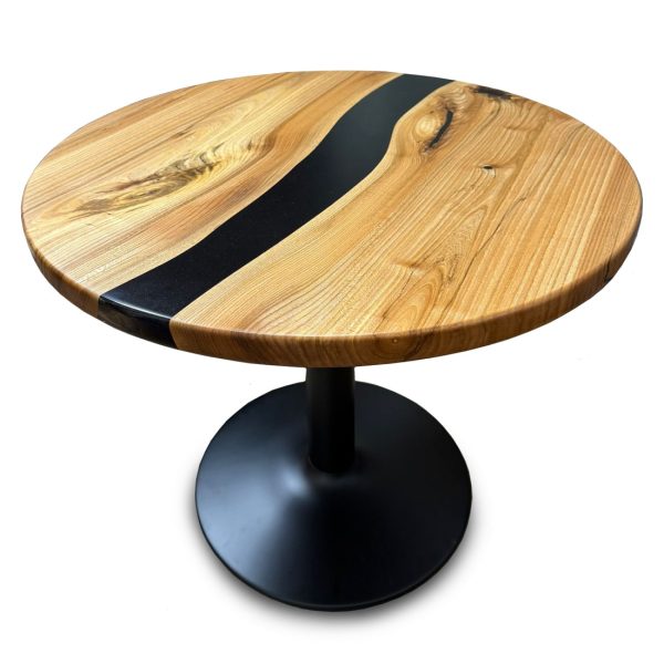 Round table with epoxy resin - River-2025